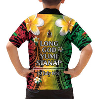 Vanuatu Independence Day Kid Hawaiian Shirt Long God Yumi Stanap Happy 45th Anniversary LT14