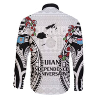 Fiji Day Family Matching Summer Maxi Dress and Hawaiian Shirt Happy 54 Years Of Independence Tapa Pattern White
