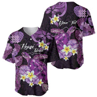 Personalised Aloha Hawaii Kauai Island Baseball Jersey Garden Isle Map Sea Turtle Plumeria