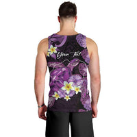 Personalised Aloha Hawaii Kauai Island Men Tank Top Garden Isle Map Sea Turtle Plumeria