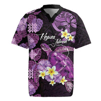 Personalised Aloha Hawaii Kauai Island Rugby Jersey Garden Isle Map Sea Turtle Plumeria