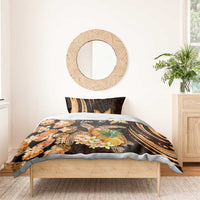 Personalised Aloha Hawaii Lanai Island Bedding Set Pineapple Isle Map Sea Turtle Plumeria