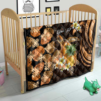 Personalised Aloha Hawaii Lanai Island Quilt Pineapple Isle Map Sea Turtle Plumeria