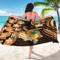 Personalised Aloha Hawaii Lanai Island Sarong Pineapple Isle Map Sea Turtle Plumeria