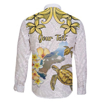 Personalised Aloha Hawaii Niihau Island Family Matching Off Shoulder Maxi Dress and Hawaiian Shirt Forbidden Isle Map Shell Lei