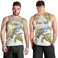 Personalised Aloha Hawaii Niihau Island Men Tank Top Forbidden Isle Map Shell Lei