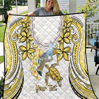 Personalised Aloha Hawaii Niihau Island Quilt Forbidden Isle Map Shell Lei