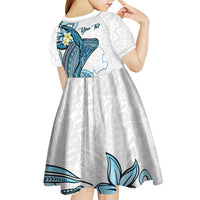 Personalised Aloha Hawaii Kahoolawe Island Kid Short Sleeve Dress Target Isle Map With Humpback Whale