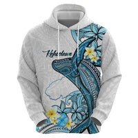 Personalised Aloha Hawaii Kahoolawe Island Zip Hoodie Target Isle Map With Humpback Whale