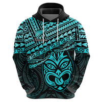 Matariki New Zealand Hoodie Maori New Year Tiki Turquoise Version LT14 - Polynesian Pride