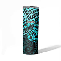 Matariki New Zealand Skinny Tumbler Maori New Year Tiki Turquoise Version
