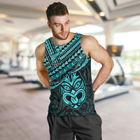 Personalised Matariki New Zealand Men Tank Top Maori New Year Tiki Turquoise Version LT14 Turquoise - Polynesian Pride