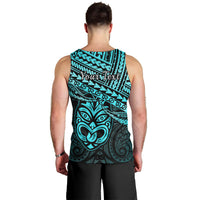 Personalised Matariki New Zealand Men Tank Top Maori New Year Tiki Turquoise Version LT14 - Polynesian Pride