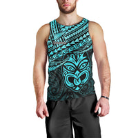 Personalised Matariki New Zealand Men Tank Top Maori New Year Tiki Turquoise Version LT14 - Polynesian Pride