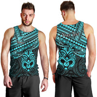 Personalised Matariki New Zealand Men Tank Top Maori New Year Tiki Turquoise Version LT14 - Polynesian Pride