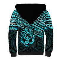 Personalised Matariki New Zealand Sherpa Hoodie Maori New Year Tiki Turquoise Version LT14 - Polynesian Pride