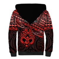 Matariki New Zealand Sherpa Hoodie Maori New Year Tiki Red Version LT14 - Polynesian Pride