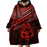 Matariki New Zealand Wearable Blanket Hoodie Maori New Year Tiki Red Version LT14 - Polynesian Pride