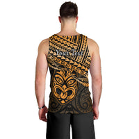 Personalised Matariki New Zealand Men Tank Top Maori New Year Tiki Gold Version LT14 - Polynesian Pride
