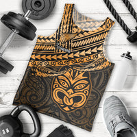 Personalised Matariki New Zealand Men Tank Top Maori New Year Tiki Gold Version LT14 - Polynesian Pride