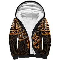 Personalised Matariki New Zealand Sherpa Hoodie Maori New Year Tiki Gold Version LT14 Unisex Gold - Polynesian Pride