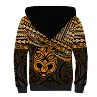 Personalised Matariki New Zealand Sherpa Hoodie Maori New Year Tiki Gold Version LT14 - Polynesian Pride