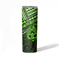 Matariki New Zealand Skinny Tumbler Maori New Year Tiki Green Version