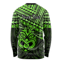 Personalised Matariki New Zealand Long Sleeve Shirt Maori New Year Tiki Green Version LT14 - Polynesian Pride