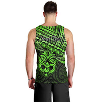 Personalised Matariki New Zealand Men Tank Top Maori New Year Tiki Green Version LT14 - Polynesian Pride