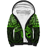 Personalised Matariki New Zealand Sherpa Hoodie Maori New Year Tiki Green Version LT14 Unisex Green - Polynesian Pride