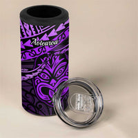 Matariki New Zealand 4 in 1 Can Cooler Tumbler Maori New Year Tiki Purple Version