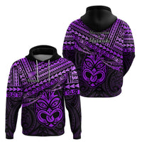 Matariki New Zealand Hoodie Maori New Year Tiki Purple Version LT14 - Polynesian Pride
