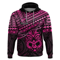 Matariki New Zealand Hoodie Maori New Year Tiki Pink Version LT14 Pullover Hoodie Pink - Polynesian Pride