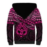 Personalised Matariki New Zealand Sherpa Hoodie Maori New Year Tiki Pink Version LT14 - Polynesian Pride