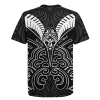 Kia Kaha Te Reo Maori Rugby Jersey Aotearoa Hei Tiki With Hongi