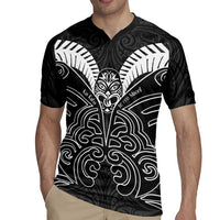 Kia Kaha Te Reo Maori Rugby Jersey Aotearoa Hei Tiki With Hongi