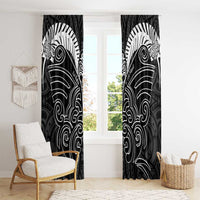 Kia Kaha Te Reo Maori Window Curtain Aotearoa Hei Tiki With Hongi
