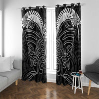 Kia Kaha Te Reo Maori Window Curtain Aotearoa Hei Tiki With Hongi