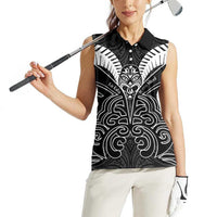 Kia Kaha Te Reo Maori Women Sleeveless Polo Shirt Aotearoa Hei Tiki With Hongi