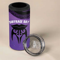 Personalised New Zealand Suffrage Day 4 in 1 Can Cooler Tumbler Maori Tattoo Galaxy Vibe LT14 - Polynesian Pride