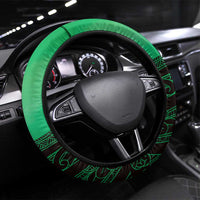 Moko Kauae New Zealand Steering Wheel Cover Maori Chin Tattoo Green - Polynesian Pride