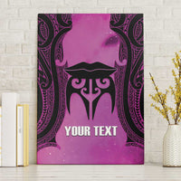 Personalised Moko Kauae New Zealand Canvas Wall Art Maori Chin Tattoo Pink - Polynesian Pride