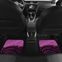 Personalised Moko Kauae New Zealand Car Mats Maori Chin Tattoo Pink - Polynesian Pride