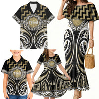 Aotearoa Waikato Tainui Personalised Family Matching Mermaid Dress and Hawaiian Shirt Maori Iwi Poutama Puhoro Tattoo LT14 - Polynesian Pride