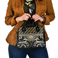 Aotearoa Waikato Tainui Shoulder Handbag Maori Iwi Poutama Puhoro Tattoo LT14 - Polynesian Pride