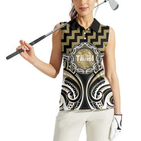 Aotearoa Waikato Tainui Personalised Women Sleeveless Polo Shirt Maori Iwi Poutama Puhoro Tattoo LT14 - Polynesian Pride