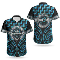 Aotearoa Ngati Kahungunu Personalised Couples Matching Long Sleeve Bodycon Dress and Hawaiian Shirt Maori Iwi Poutama Puhoro Tattoo LT14 - Polynesian Pride