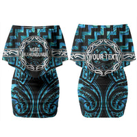 Aotearoa Ngati Kahungunu Personalised Couples Matching Off Shoulder Short Dress and Hawaiian Shirt Maori Iwi Poutama Puhoro Tattoo LT14 - Polynesian Pride