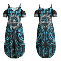 Aotearoa Ngati Kahungunu Personalised Couples Matching Summer Maxi Dress and Hawaiian Shirt Maori Iwi Poutama Puhoro Tattoo LT14 - Polynesian Pride