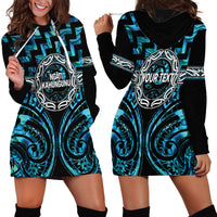 Aotearoa Ngati Kahungunu Personalised Hoodie Dress Maori Iwi Poutama Puhoro Tattoo LT14 - Polynesian Pride